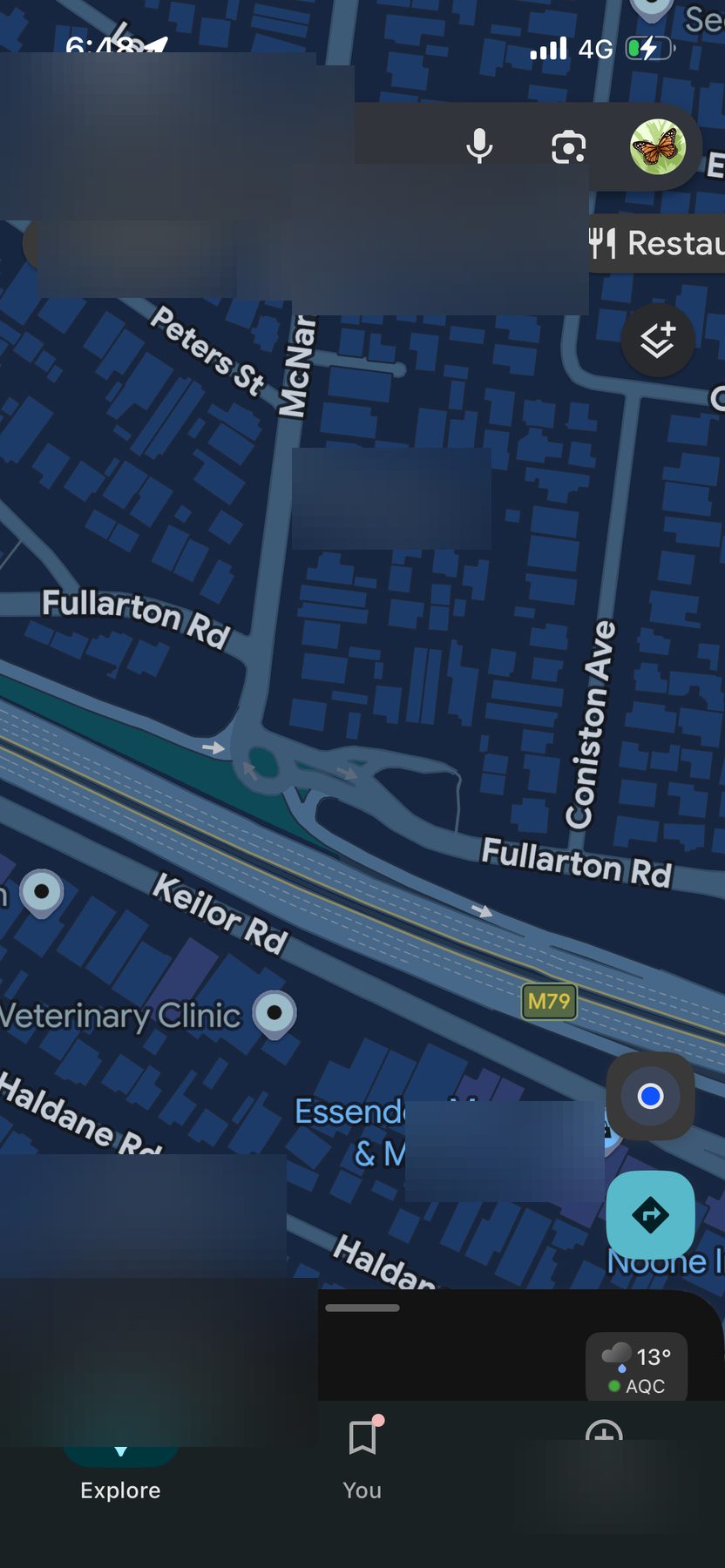 Pothole reported at Calder Freeway