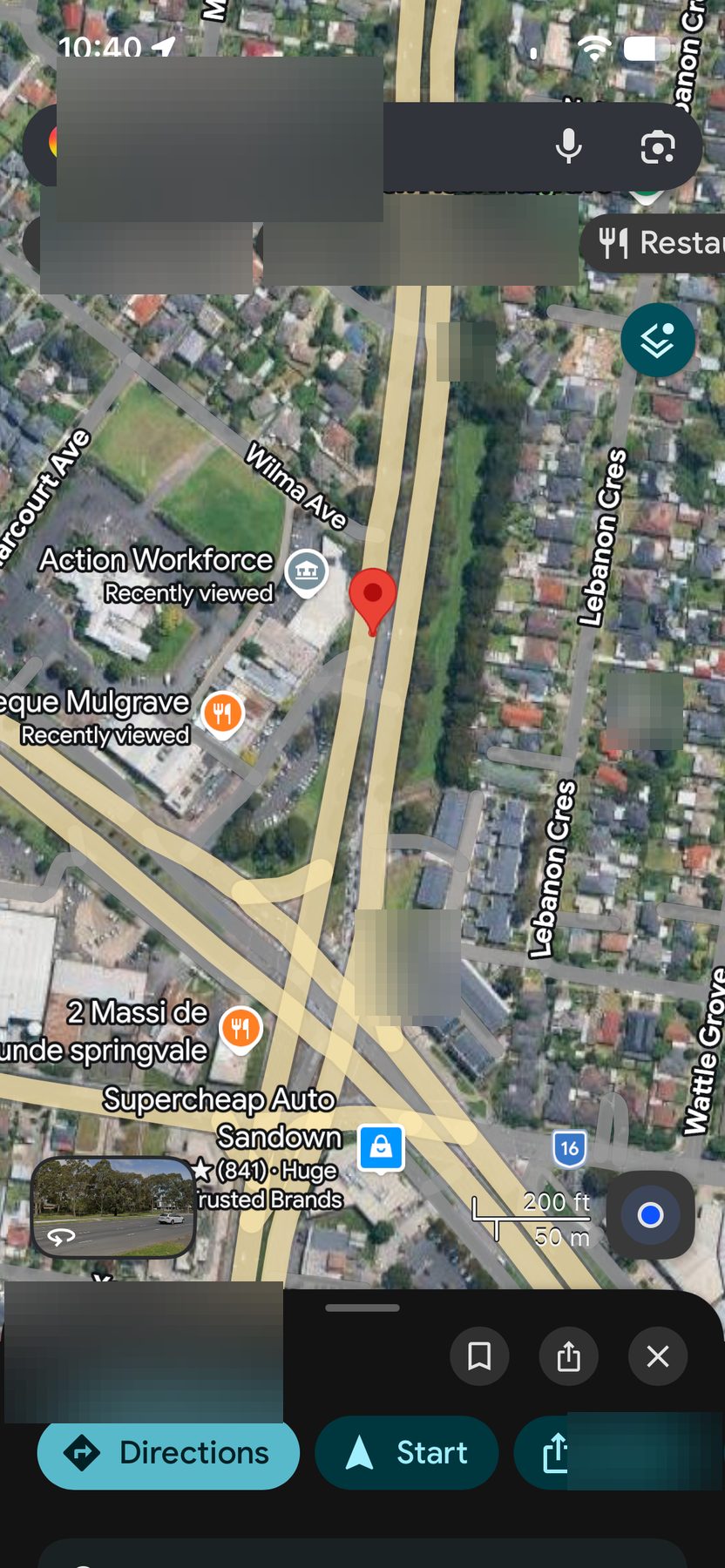 Pothole reported at State (Bell/Springvale) Highway