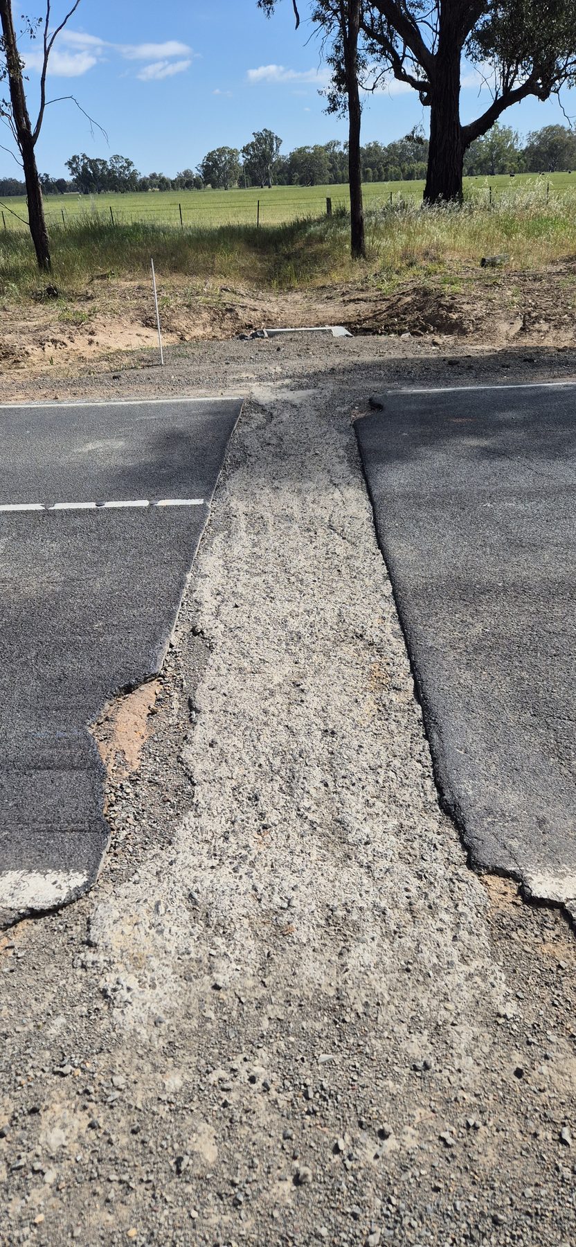 Pothole reported at Murchison-Violet Town Road